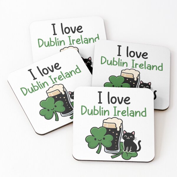 Item preview, Dublin Ireland St. Patrick's Day Cheers | Funny Bearded Man with Beer & Shamrock designed and sold by Sushikidsntod.