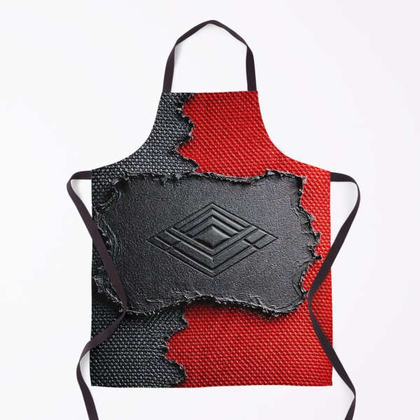 Item preview, Red & Black Leather Texture Abstract – Embossed Geometric Logo Patch Macro designed and sold by Kaleidoscope Print.