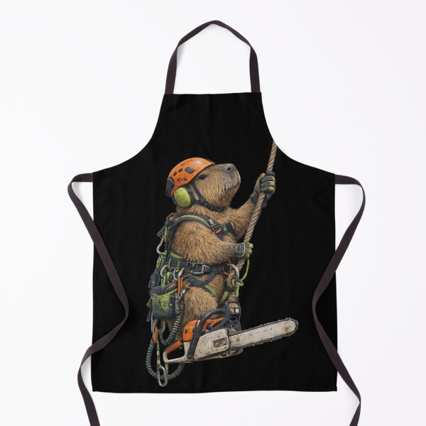 Item preview, Capybara Arborist – Realistic Tree Climbing Capybara with Chainsaw designed and sold by HubCreates.