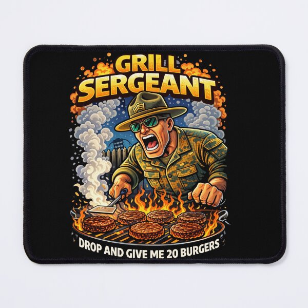 Item preview, Grill Sergeant Funny BBQ Cooking Design designed and sold by Urban Cultr Designs.