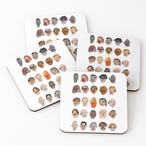Item preview, Small Faces Watercolor Illustration designed and sold by DoodleODay.