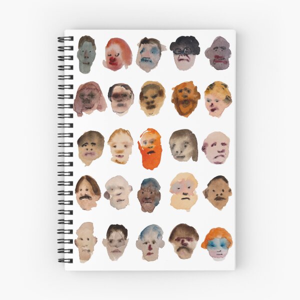 Item preview, Small Faces Watercolor Illustration designed and sold by DoodleODay.