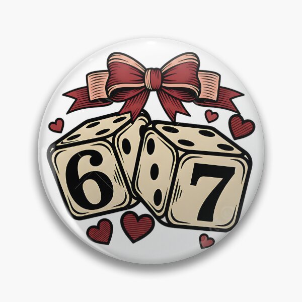 Item preview, Cute Lucky Dice Six Seven Valentine Theme designed and sold by ArtDesignTp.