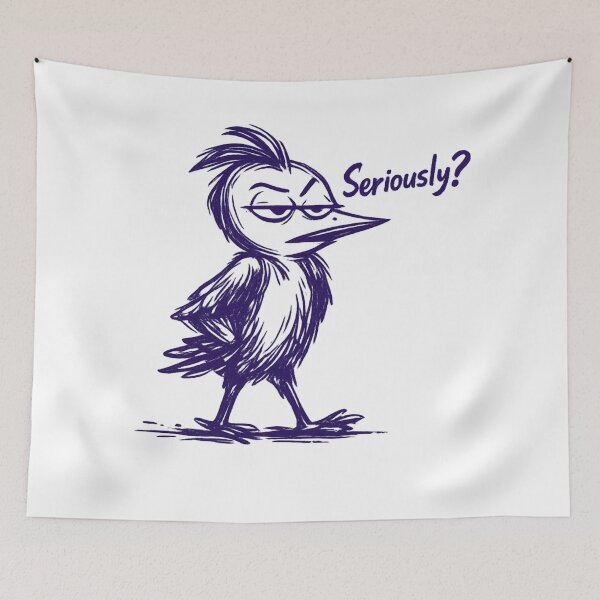 Item preview, Chipy the Bird – Seriously? Funny Sarcastic Bird Reaction  designed and sold by InnerwayStudio.