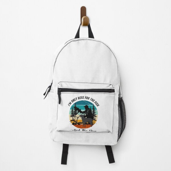 Item preview, Funny Fishing and Dog Lover Retro Vintage Silhouette Design  designed and sold by paws-peaks-adv.