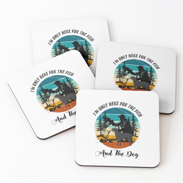 Item preview, Funny Fishing and Dog Lover Retro Vintage Silhouette Design  designed and sold by paws-peaks-adv.