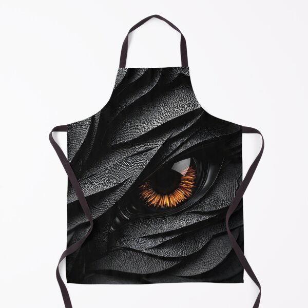 Item preview, Black Leather Dragon Eye – Dark Fantasy Macro Texture with Amber Iris designed and sold by Kaleidoscope Print.