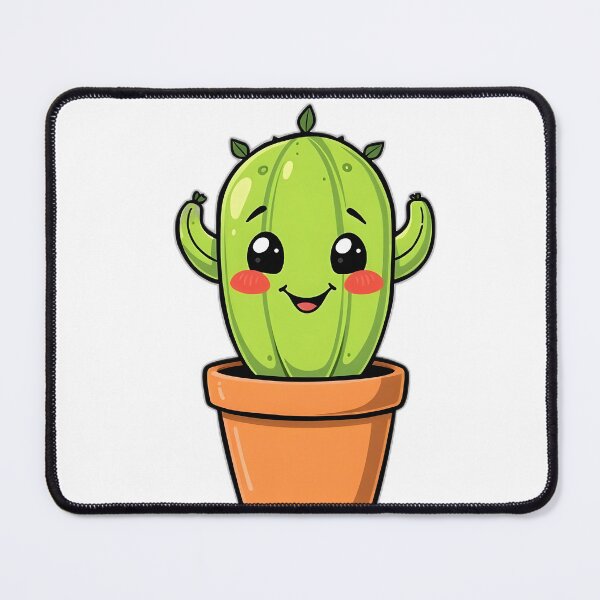 Item preview, Cute Smiling Cactus Illustration – Perfect Plant Parent Gift – POD Design designed and sold by PrintMadog.