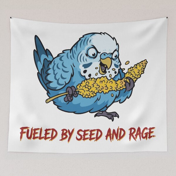 Item preview, Fueled By Seed And Rage Funny Budgerigar designed and sold by Petzzz.