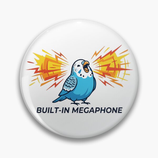 Item preview, Built In Megaphone Screaming Budgerigar Meme designed and sold by Petzzz.