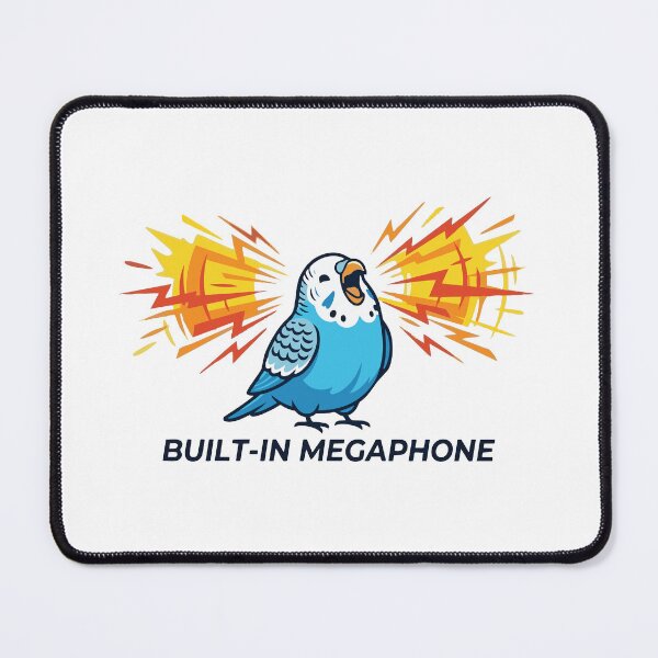Item preview, Built In Megaphone Screaming Budgerigar Meme designed and sold by Petzzz.