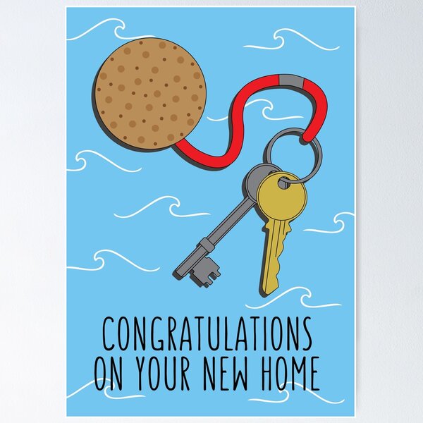 Item preview, Narrowboat Owner New Home Congratulations designed and sold by HotHibiscus.