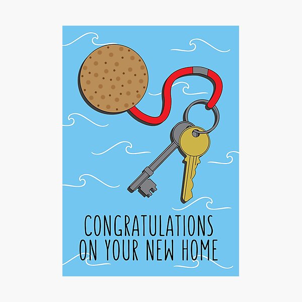 Item preview, Narrowboat Owner New Home Congratulations designed and sold by HotHibiscus.