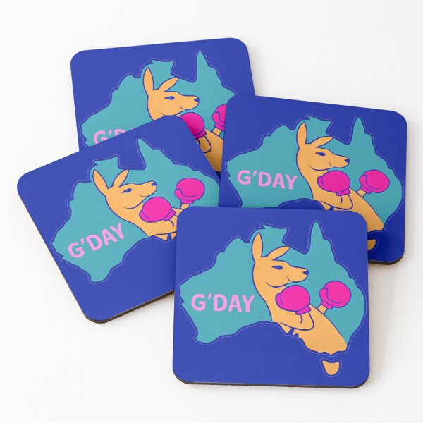 Item preview, Boxing Kangaroo over Australia designed and sold by Corinne Alexa Jackson.