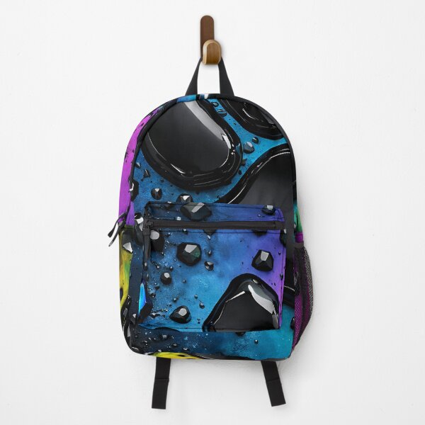 Item preview, Rainbow Paw Print – Glossy Black Pet Footprint on Neon Color Splash designed and sold by Kaleidoscope Print.