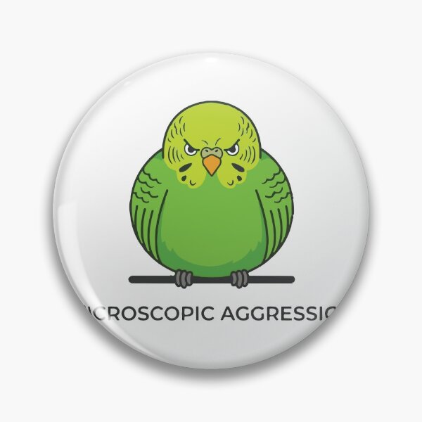 Item preview, Microscopic Aggression Fluffed Up Budgie designed and sold by Petzzz.