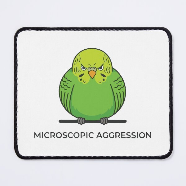 Item preview, Microscopic Aggression Fluffed Up Budgie designed and sold by Petzzz.