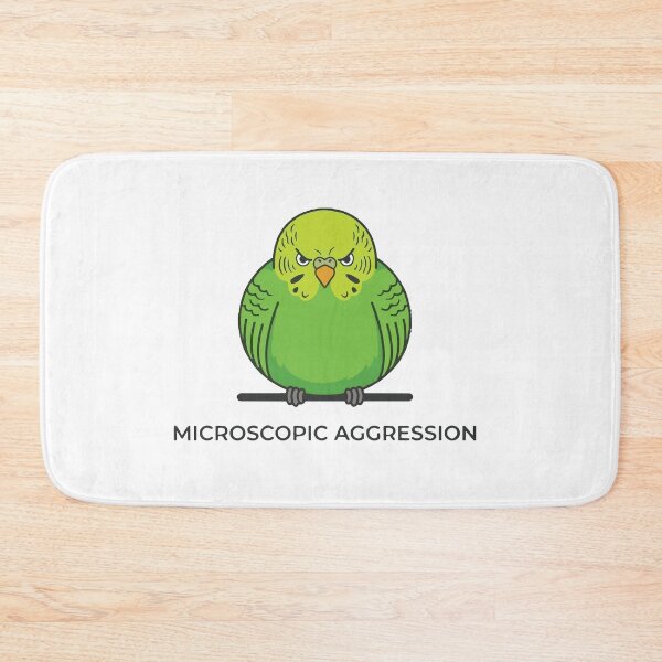 Item preview, Microscopic Aggression Fluffed Up Budgie designed and sold by Petzzz.