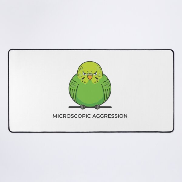 Item preview, Microscopic Aggression Fluffed Up Budgie designed and sold by Petzzz.