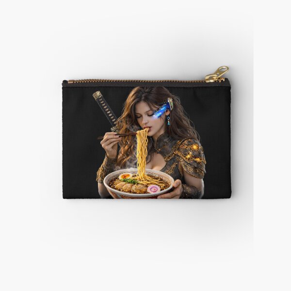 Item preview, Cyber Samurai Girl Eating Ramen designed and sold by Dragon-Samurai.
