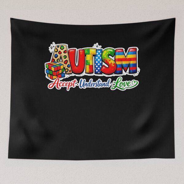 Item preview, Autism Accept Understand Love ASD Awareness designed and sold by smartrocket.