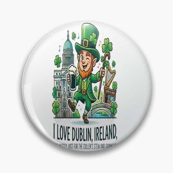 Item preview, Dublin Ireland Leprechaun St. Patrick's Day | Irish Stout & Landmark T-Shirt designed and sold by Sushikidsntod.
