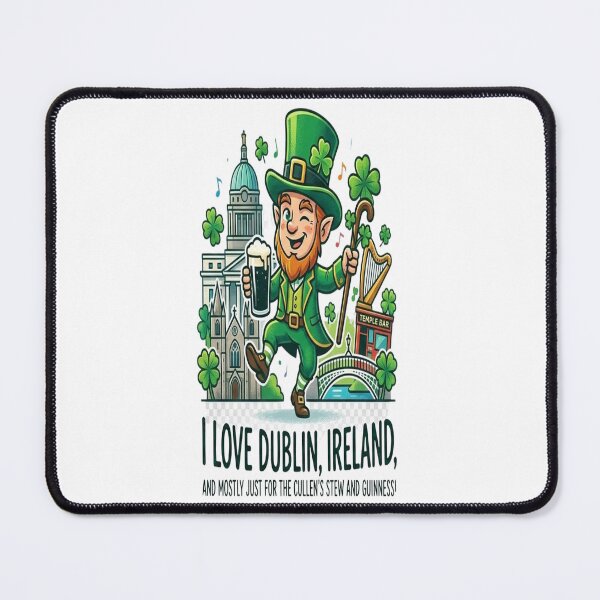 Item preview, Dublin Ireland Leprechaun St. Patrick's Day | Irish Stout & Landmark T-Shirt designed and sold by Sushikidsntod.