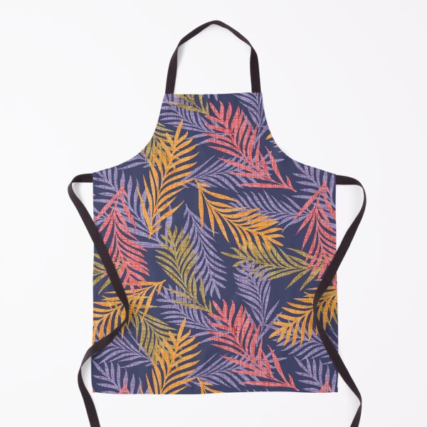 Item preview, Multicolour Tropical Palm Leaf Pattern – Vibrant Jungle Botanical Design. Blue background. designed and sold by SIR13.