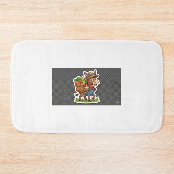 Item preview, Proud Farmer Donkey Vegetable Basket Sticker designed and sold by R & K Fashions.