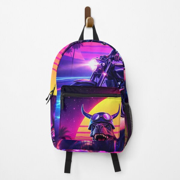 Item preview, Neon Synthwave Dino Rider designed and sold by LuluLeb.