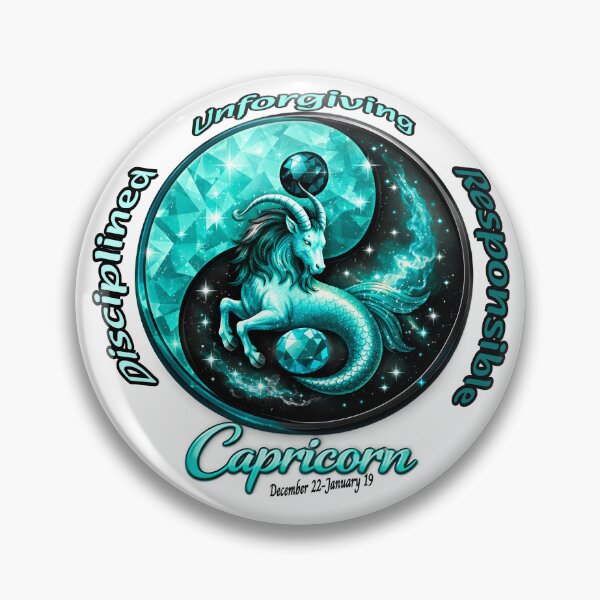 Item preview, Capricorn -Zodiac starsign inside  a yin-yang with Personality Trade designed and sold by FireOrchid.