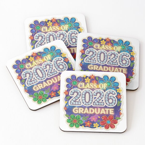 Item preview, Class of 2026 Graduate Sticker | Custom Diamond Floral Graduation Keepsake designed and sold by 3free3street - Neon & Graffiti Digital Art.