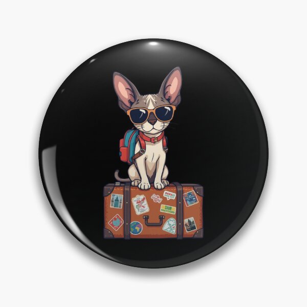Item preview, Funny Devon Rex Travel Cat T-Shirt – Cute Adventure Cat with Backpack designed and sold by Lamagift.