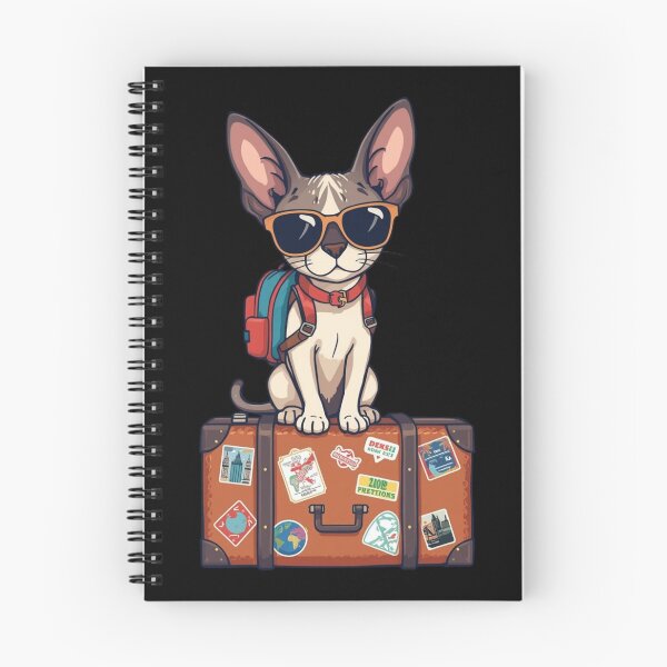 Item preview, Funny Devon Rex Travel Cat T-Shirt – Cute Adventure Cat with Backpack designed and sold by Lamagift.