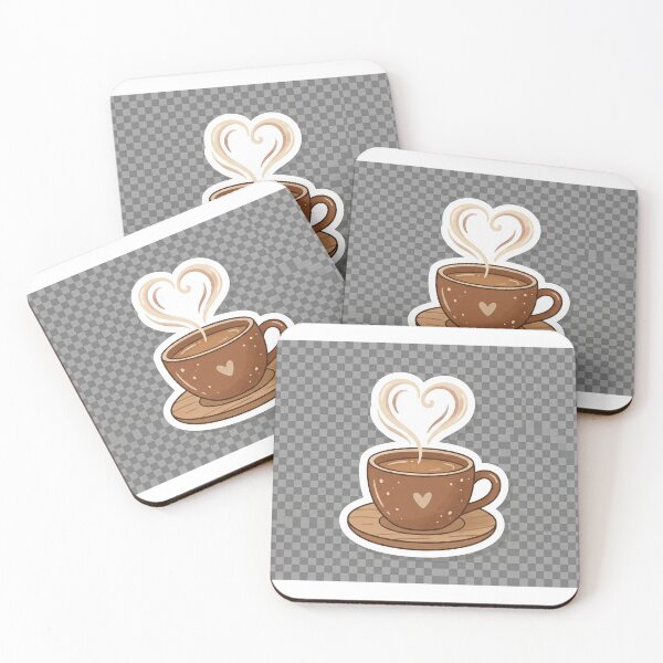 Item preview, Aesthetic Coffee Cup with Heart Steam Sticker designed and sold by R & K Fashions.