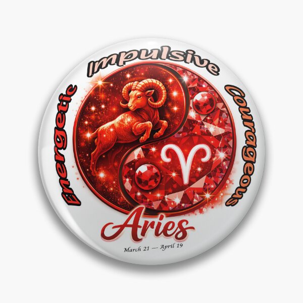 Item preview, Aries -Zodiac starsign inside  a yin-yang with Personality Trade designed and sold by FireOrchid.