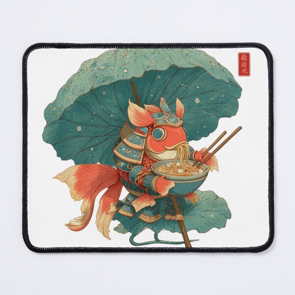 Artikelvorschau, Koi Samurai Ramen – Ein süßer Koi-Krieger unter einem Lotusblatt entworfen und verkauft von Mon!o.