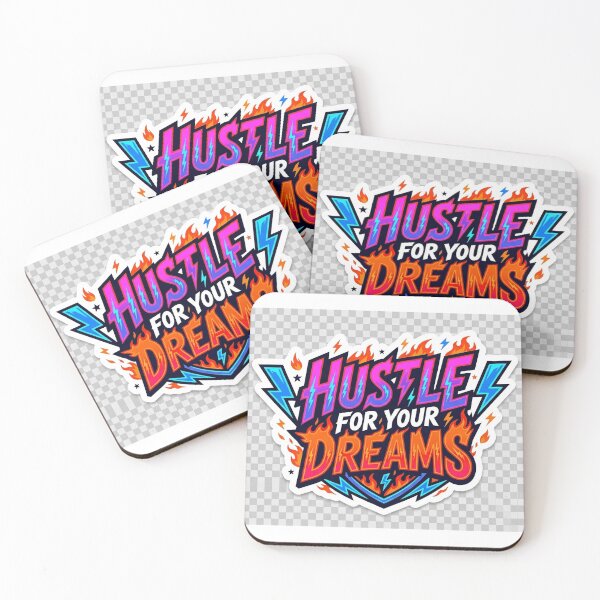 Item preview, Hustle For Your Dreams Neon Streetwear Sticker designed and sold by R & K Fashions.