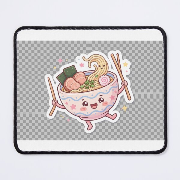 Item preview, Kawaii Dancing Ramen Bowl Sticker designed and sold by R & K Fashions.