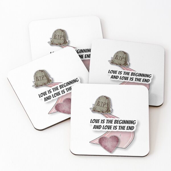 Item preview, Love Is the Beginning and the End - Poetic Life Quote Sticker designed and sold by Purple Letters .