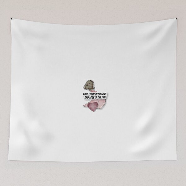 Item preview, Love Is the Beginning and the End - Poetic Life Quote Sticker designed and sold by Purple Letters .