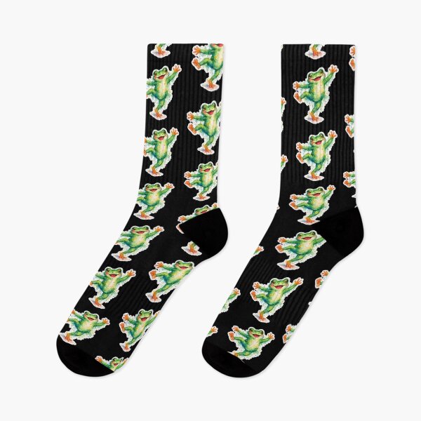 Item preview, Cute Happy Frog Watercolor – Kawaii Dancing Frog designed and sold by timizar.