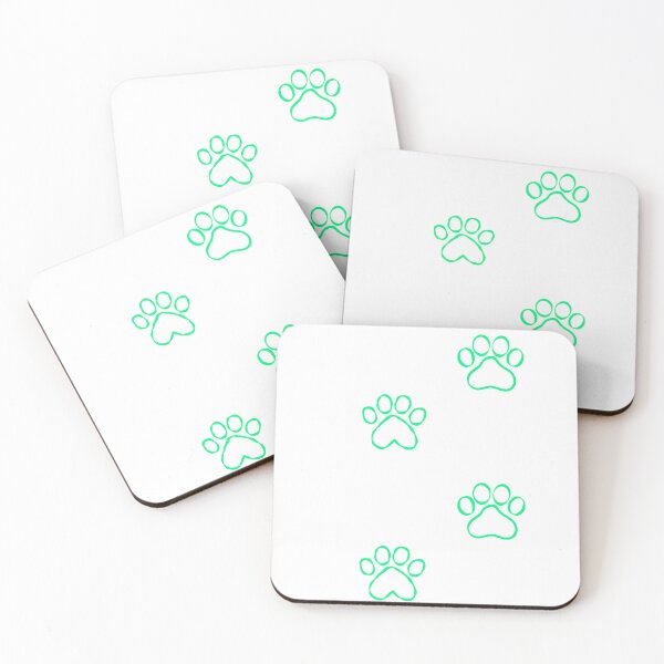 Item preview, vivid green paws designed and sold by Refinedpaws.