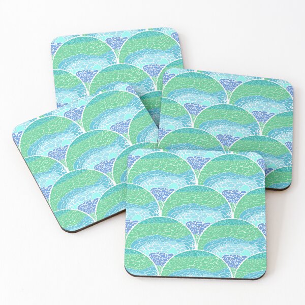 Item preview, Green Mosaic Scallop Pattern  designed and sold by YaldiDesign.