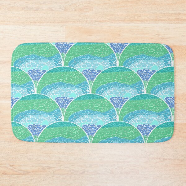 Item preview, Green Mosaic Scallop Pattern  designed and sold by YaldiDesign.