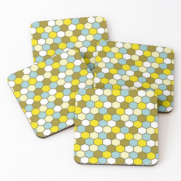 Item preview, Hexagon Pattern in Yellow, Green and Blue designed and sold by ChantellaGF.