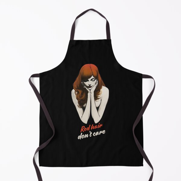 Item preview, cool design, retro image, Red Hair Don't Care designed and sold by Shoot-The-Moon.