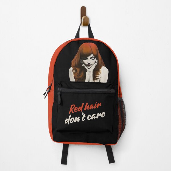 Item preview, cool design, retro image, Red Hair Don't Care designed and sold by Shoot-The-Moon.