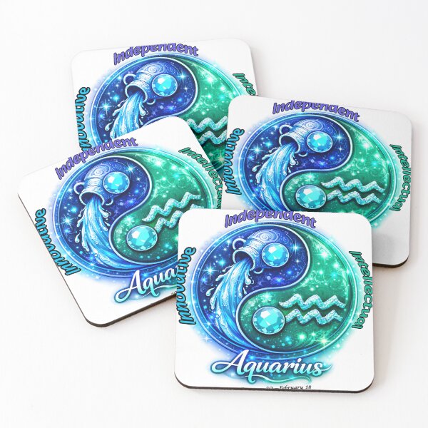Item preview,  Aquarius -Zodiac starsign inside  a yin-yang designed and sold by FireOrchid.