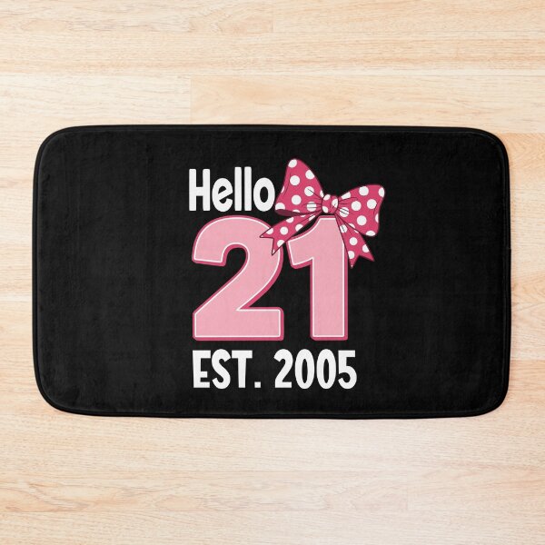 Item preview, Hello Twenty One Est. 2005 Coquette Bow 21st Birthday Girl  designed and sold by giftfromheart.